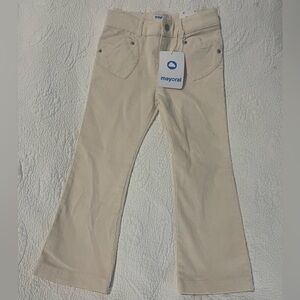 Mayoral Girls 4T corduroy pants, cream